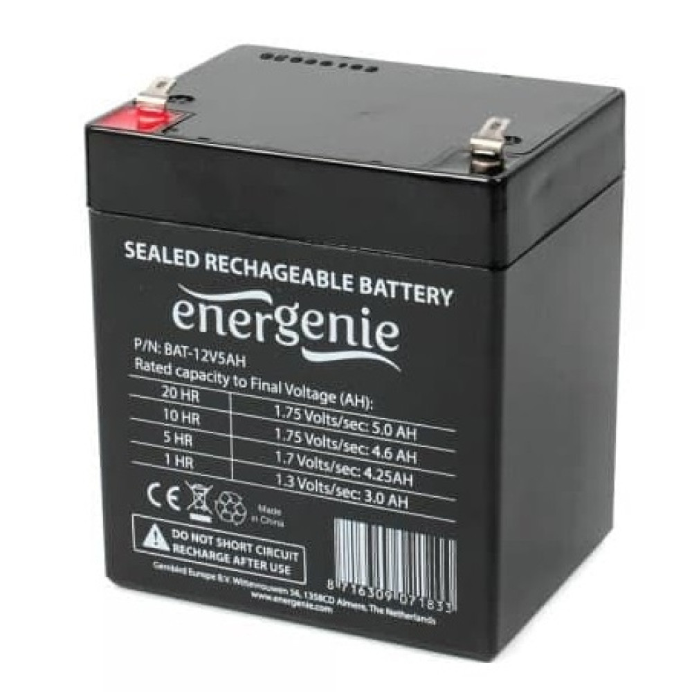 Акумуляторна батарея EnerGenie 12В /  5 А·год (BAT-12V5AH) AGM